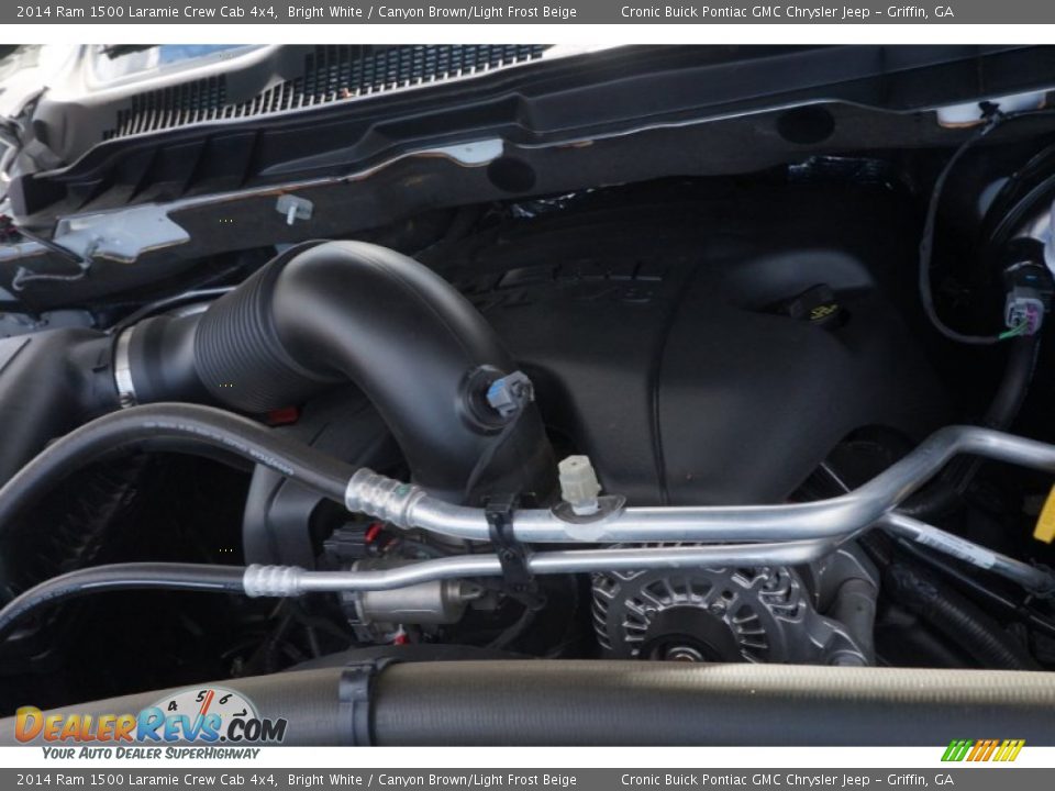 2014 Ram 1500 Laramie Crew Cab 4x4 Bright White / Canyon Brown/Light Frost Beige Photo #14