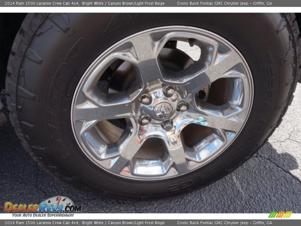 2014 Ram 1500 Laramie Crew Cab 4x4 Bright White / Canyon Brown/Light Frost Beige Photo #18