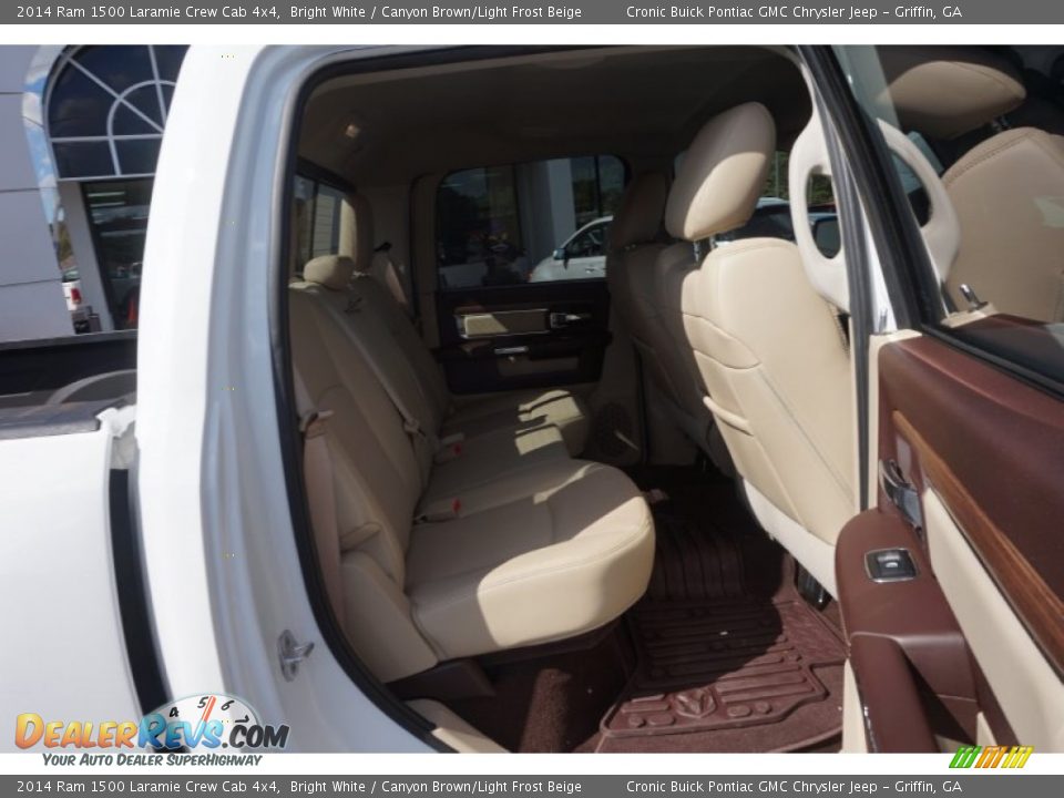 2014 Ram 1500 Laramie Crew Cab 4x4 Bright White / Canyon Brown/Light Frost Beige Photo #19