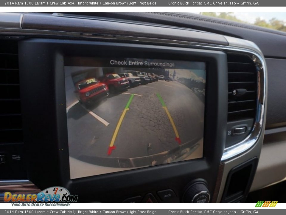 2014 Ram 1500 Laramie Crew Cab 4x4 Bright White / Canyon Brown/Light Frost Beige Photo #25