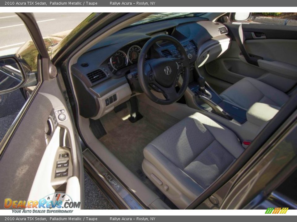 2010 Acura TSX Sedan Palladium Metallic / Taupe Photo #11