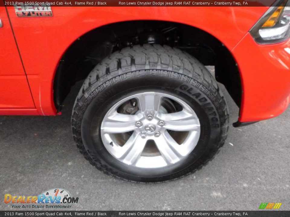 2013 Ram 1500 Sport Quad Cab 4x4 Flame Red / Black Photo #7