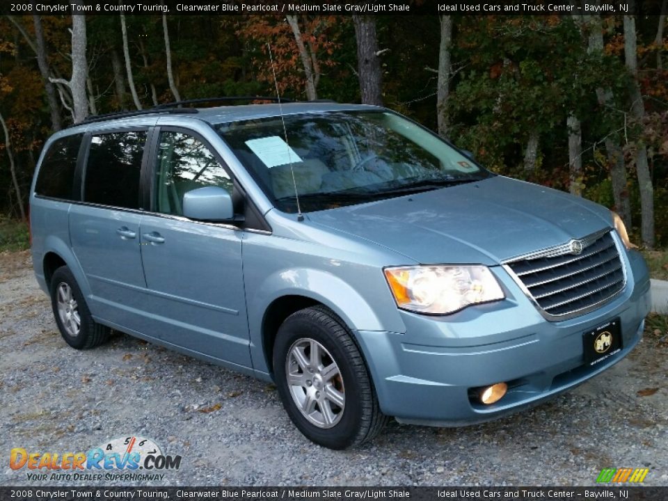 2008 Chrysler Town & Country Touring Clearwater Blue Pearlcoat / Medium Slate Gray/Light Shale Photo #3