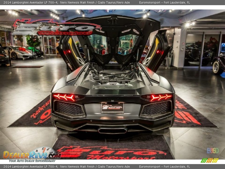 2014 Lamborghini Aventador LP 700-4 Nero Nemesis Matt Finish / Giallo Taurus/Nero Ade Photo #5