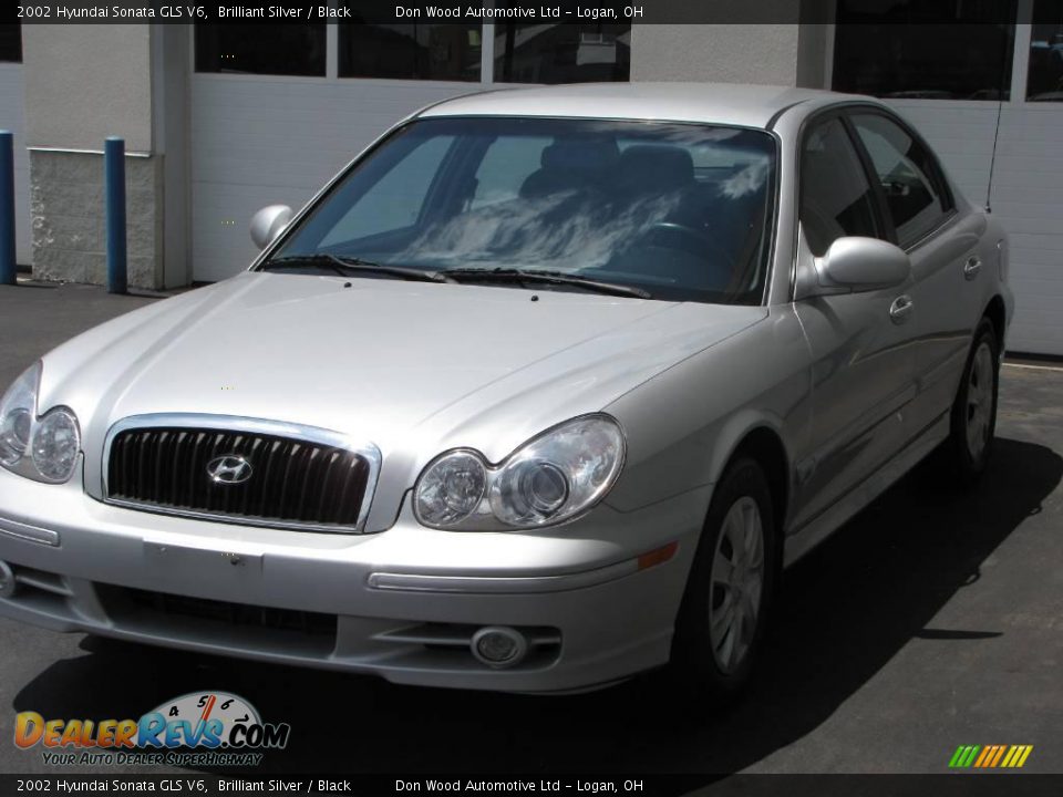 2002 Hyundai Sonata GLS V6 Brilliant Silver / Black Photo #2