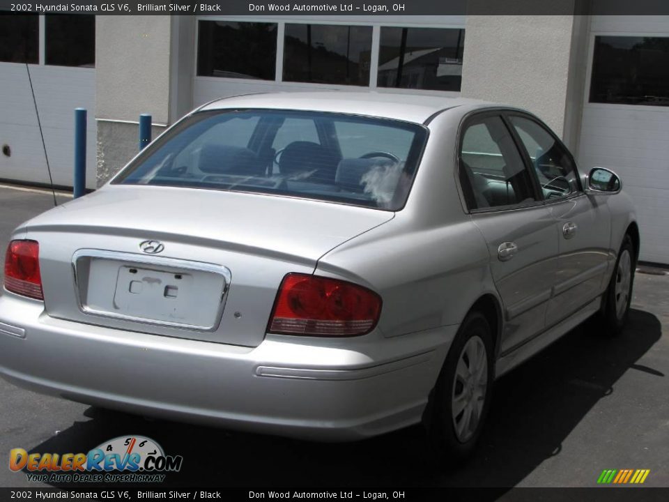 2002 Hyundai Sonata GLS V6 Brilliant Silver / Black Photo #4