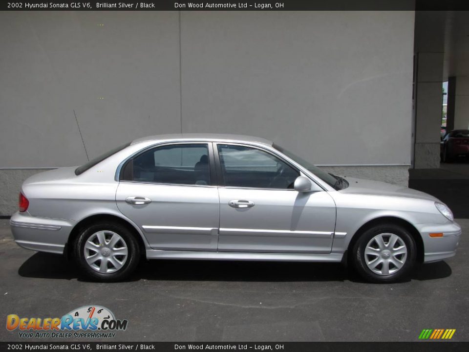 2002 Hyundai Sonata GLS V6 Brilliant Silver / Black Photo #5