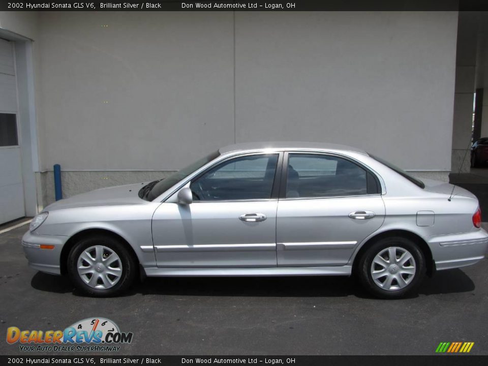 2002 Hyundai Sonata GLS V6 Brilliant Silver / Black Photo #6