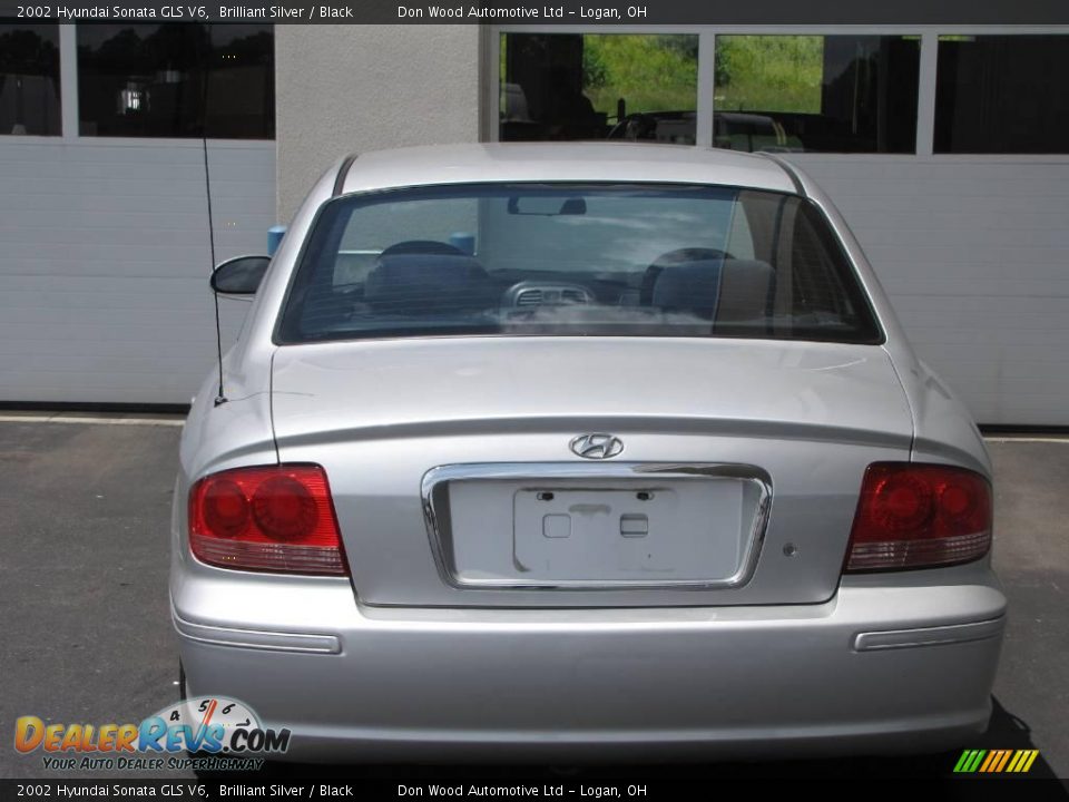 2002 Hyundai Sonata GLS V6 Brilliant Silver / Black Photo #7