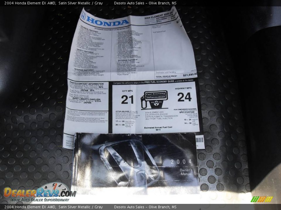 2004 Honda Element EX AWD Satin Silver Metallic / Gray Photo #14