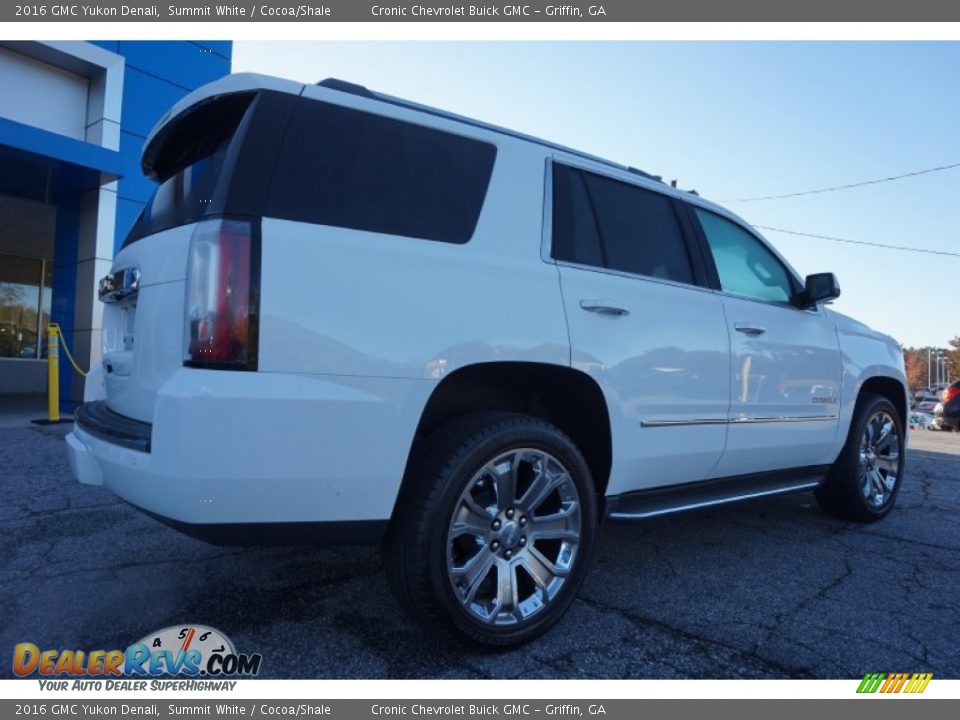 2016 GMC Yukon Denali Summit White / Cocoa/Shale Photo #7