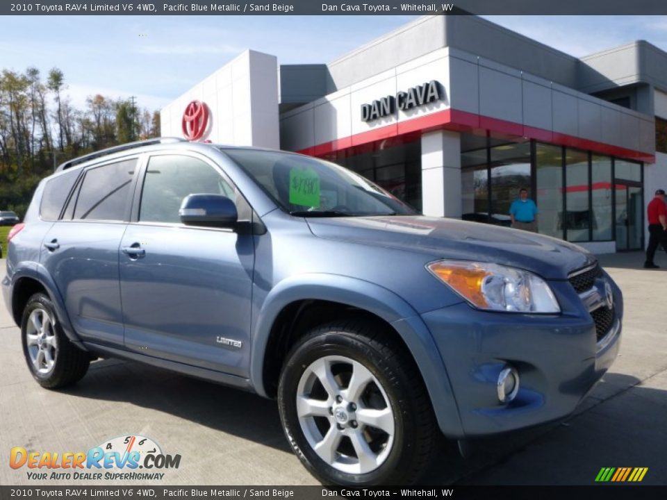 2010 Toyota RAV4 Limited V6 4WD Pacific Blue Metallic / Sand Beige Photo #1