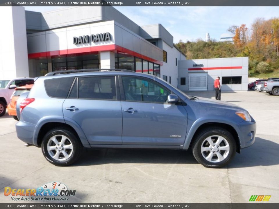 2010 Toyota RAV4 Limited V6 4WD Pacific Blue Metallic / Sand Beige Photo #3