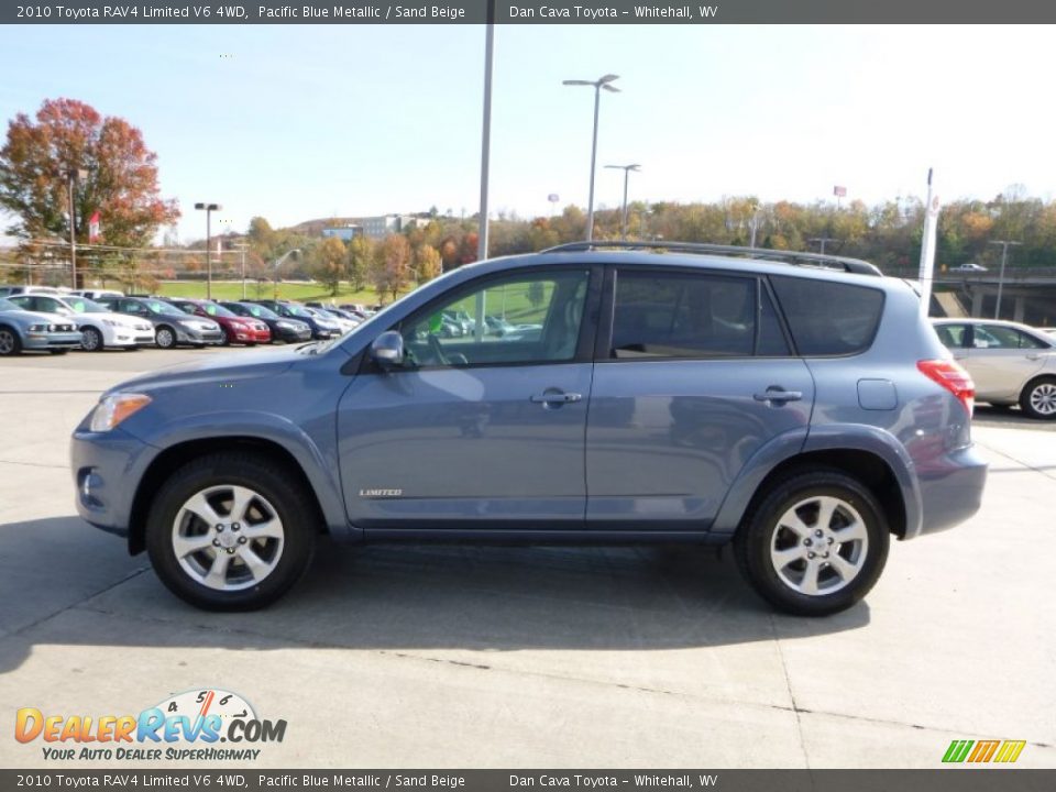 2010 Toyota RAV4 Limited V6 4WD Pacific Blue Metallic / Sand Beige Photo #11