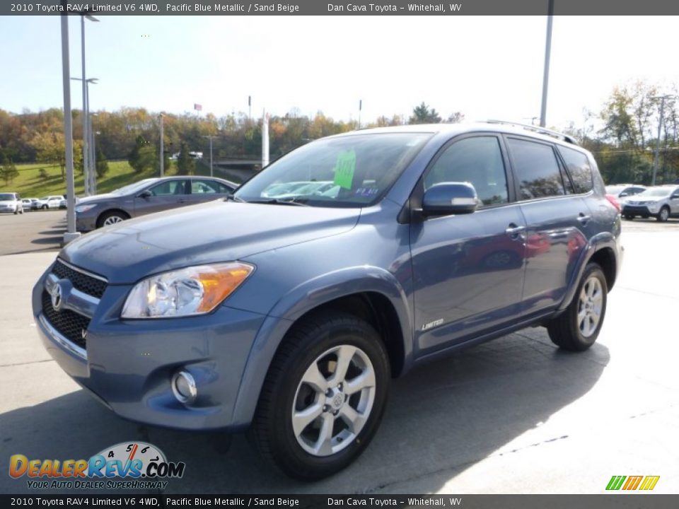 2010 Toyota RAV4 Limited V6 4WD Pacific Blue Metallic / Sand Beige Photo #12