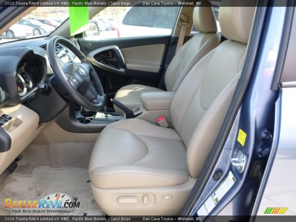 2010 Toyota RAV4 Limited V6 4WD Pacific Blue Metallic / Sand Beige Photo #13