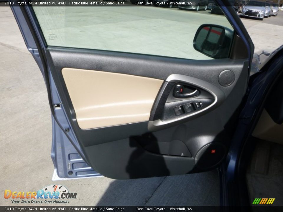 2010 Toyota RAV4 Limited V6 4WD Pacific Blue Metallic / Sand Beige Photo #14