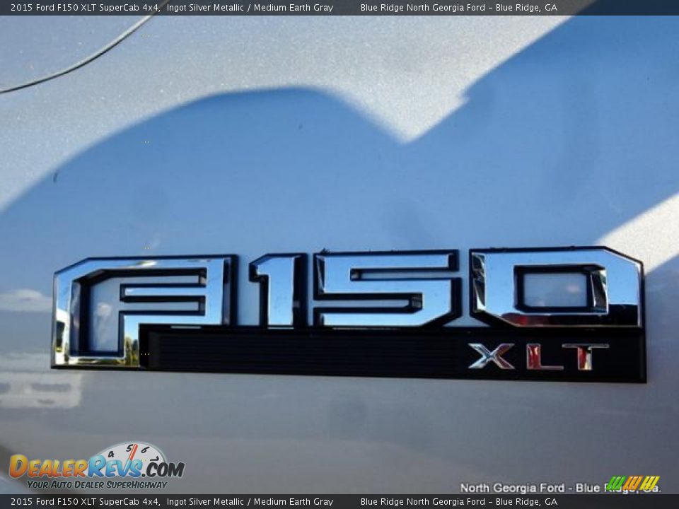 2015 Ford F150 XLT SuperCab 4x4 Ingot Silver Metallic / Medium Earth Gray Photo #34