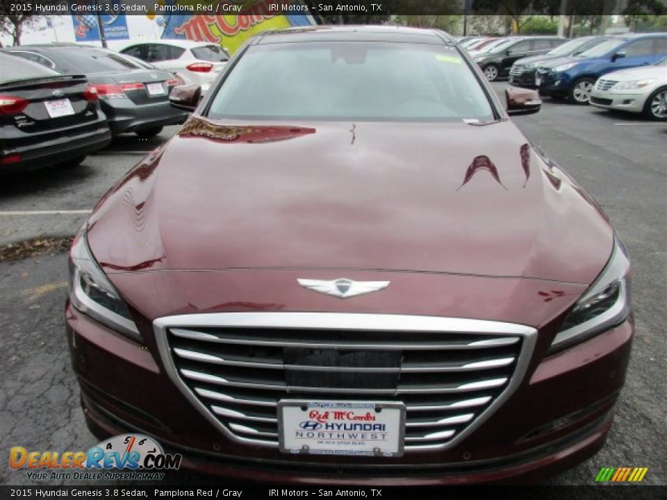 2015 Hyundai Genesis 3.8 Sedan Pamplona Red / Gray Photo #2