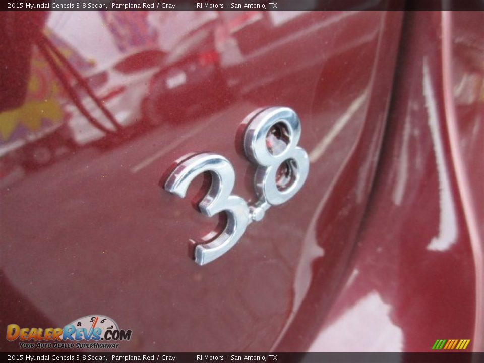 2015 Hyundai Genesis 3.8 Sedan Pamplona Red / Gray Photo #7