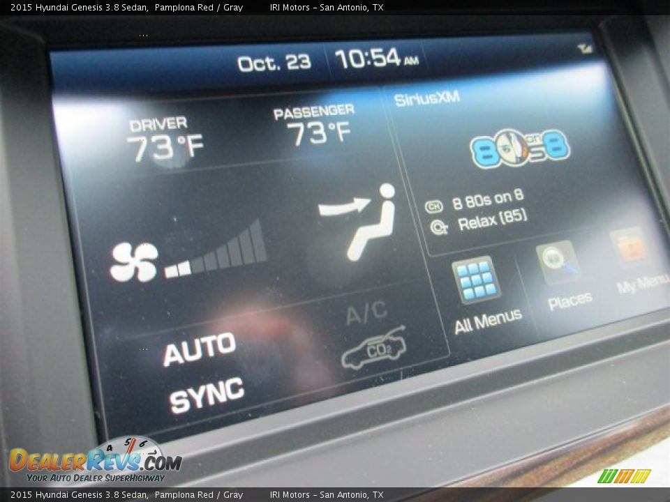 2015 Hyundai Genesis 3.8 Sedan Pamplona Red / Gray Photo #19