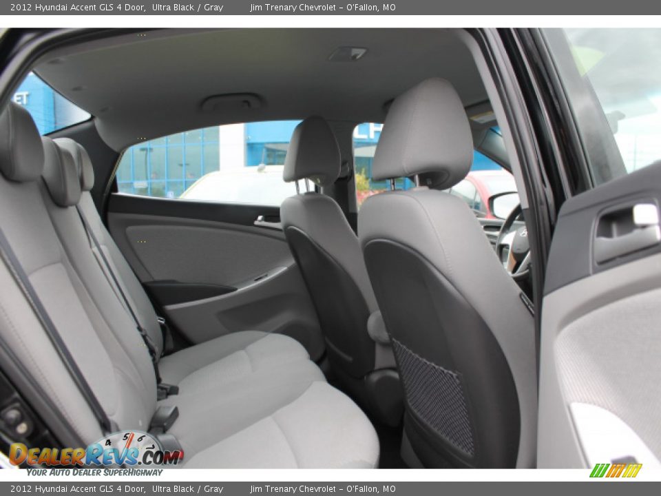 2012 Hyundai Accent GLS 4 Door Ultra Black / Gray Photo #9