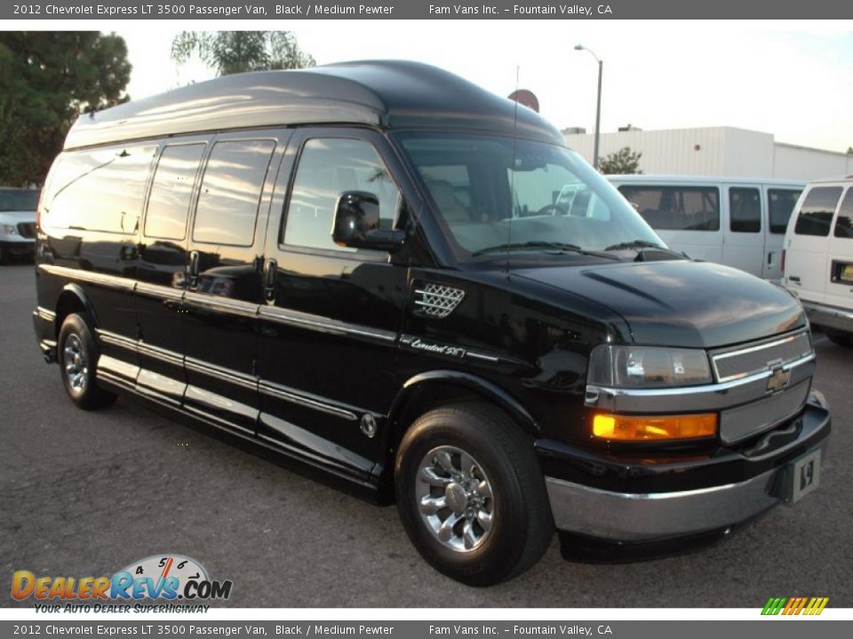 2012 Chevrolet Express LT 3500 Passenger Van Black / Medium Pewter Photo #1