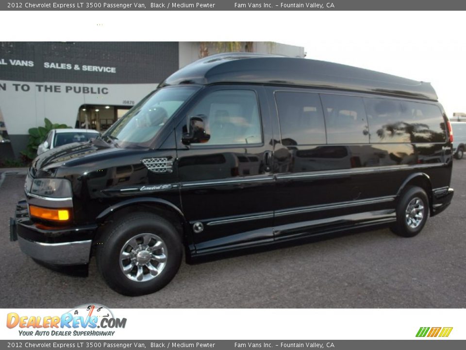 2012 Chevrolet Express LT 3500 Passenger Van Black / Medium Pewter Photo #7