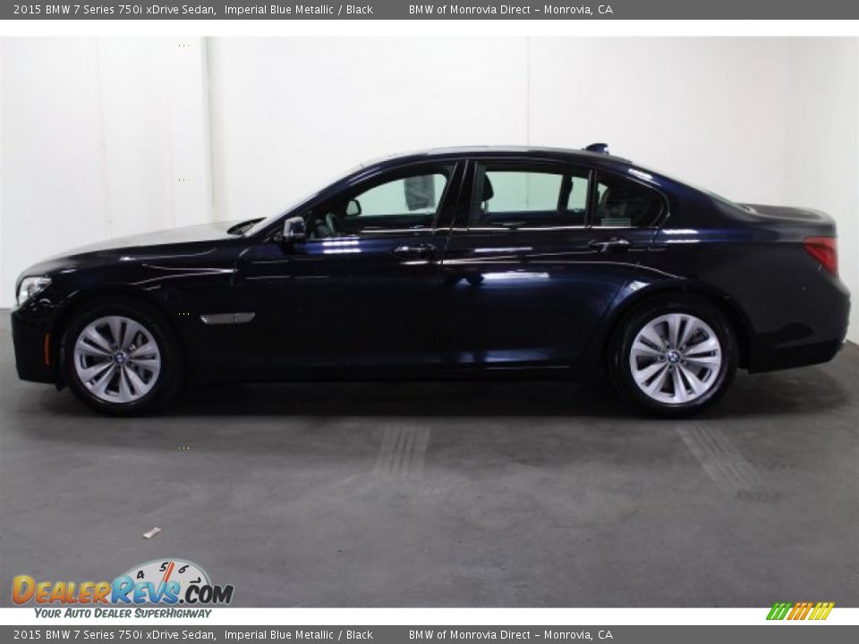 2015 BMW 7 Series 750i xDrive Sedan Imperial Blue Metallic / Black Photo #6