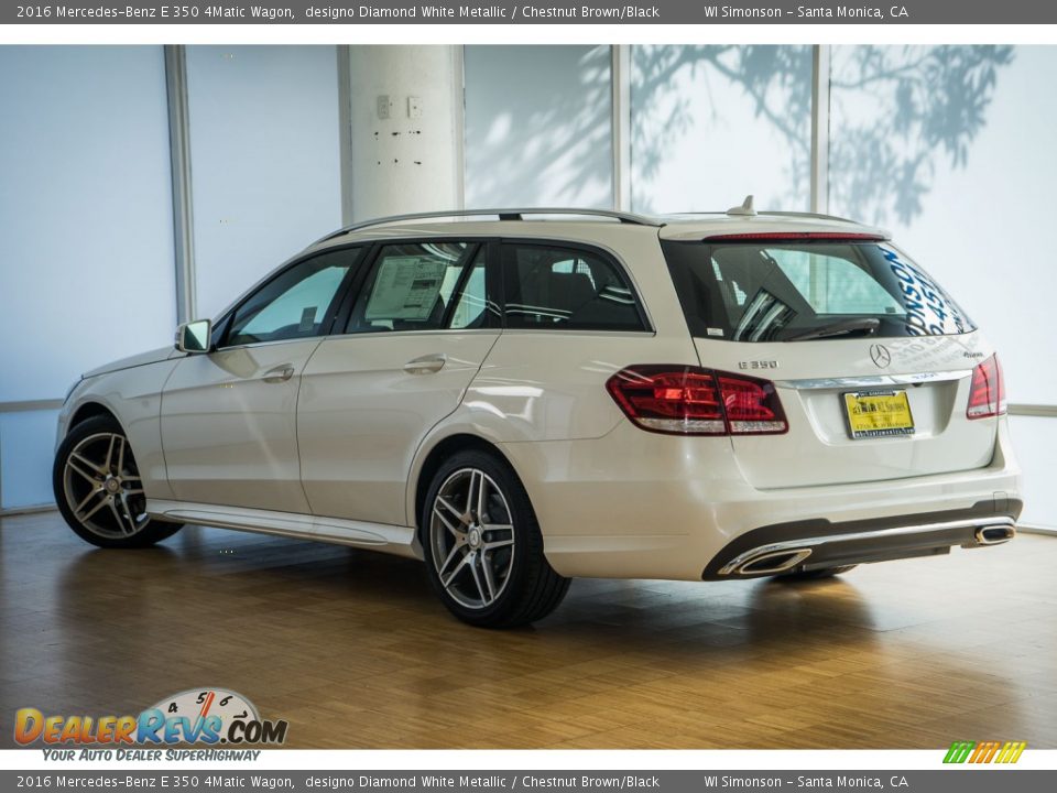 2016 Mercedes-Benz E 350 4Matic Wagon designo Diamond White Metallic / Chestnut Brown/Black Photo #3