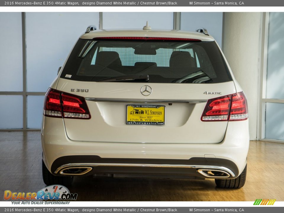 2016 Mercedes-Benz E 350 4Matic Wagon designo Diamond White Metallic / Chestnut Brown/Black Photo #4