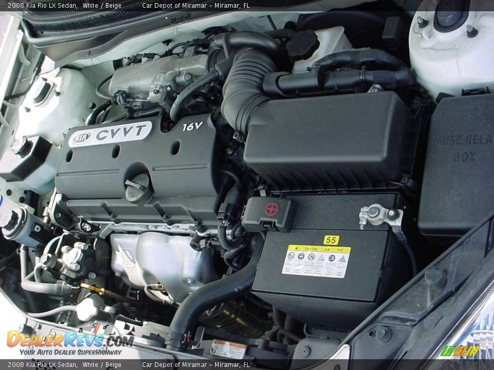 2008 Kia Rio LX Sedan White / Beige Photo #15