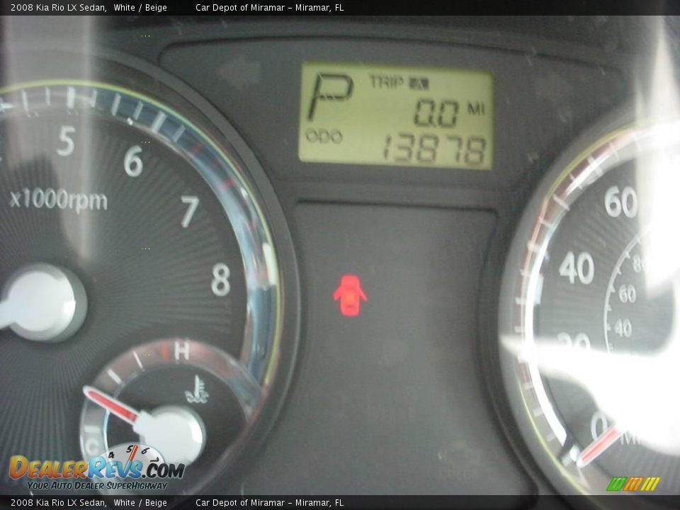 2008 Kia Rio LX Sedan White / Beige Photo #16