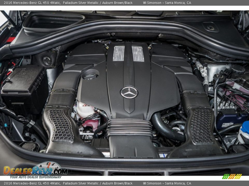 2016 Mercedes-Benz GL 450 4Matic Palladium Silver Metallic / Auburn Brown/Black Photo #9