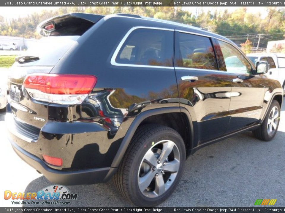 2015 Jeep Grand Cherokee Limited 4x4 Black Forest Green Pearl / Black/Light Frost Beige Photo #4