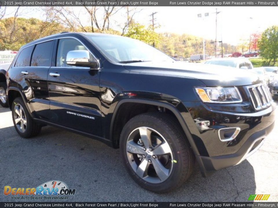 2015 Jeep Grand Cherokee Limited 4x4 Black Forest Green Pearl / Black/Light Frost Beige Photo #5