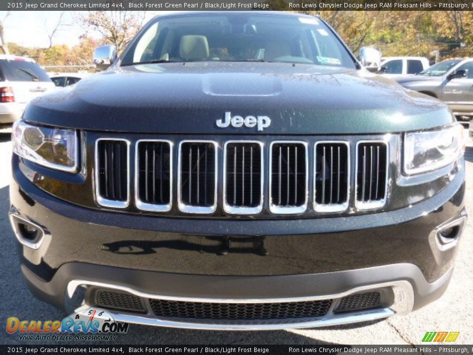 2015 Jeep Grand Cherokee Limited 4x4 Black Forest Green Pearl / Black/Light Frost Beige Photo #6