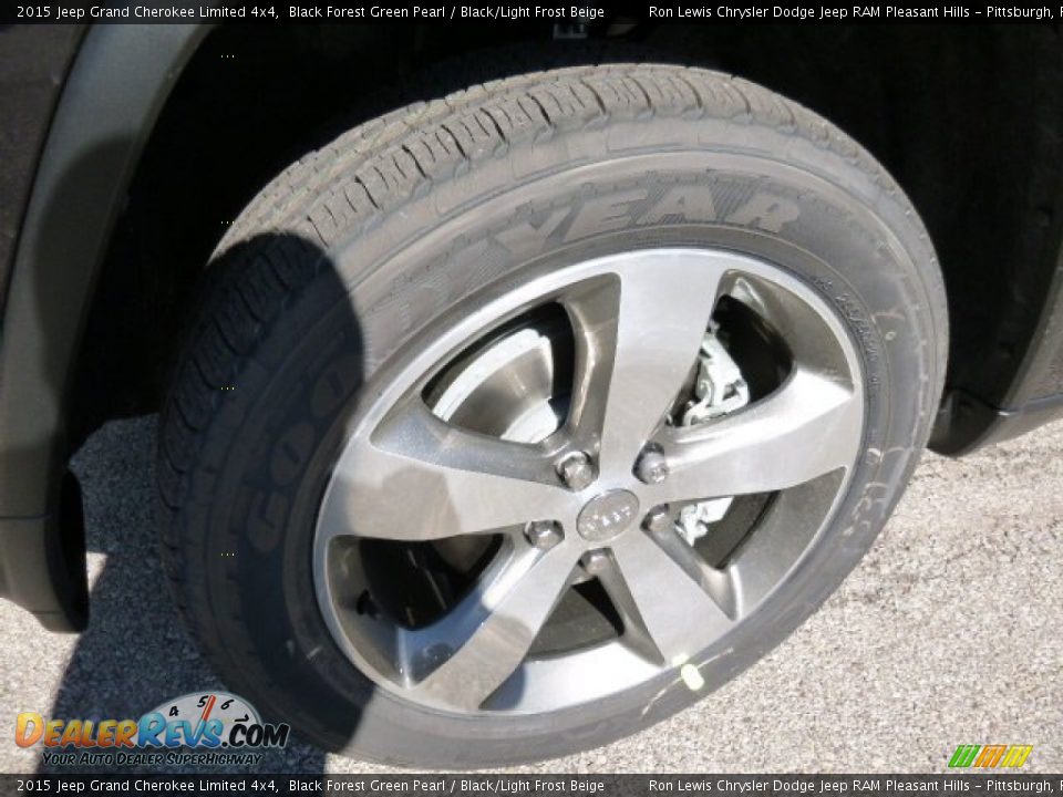 2015 Jeep Grand Cherokee Limited 4x4 Black Forest Green Pearl / Black/Light Frost Beige Photo #7