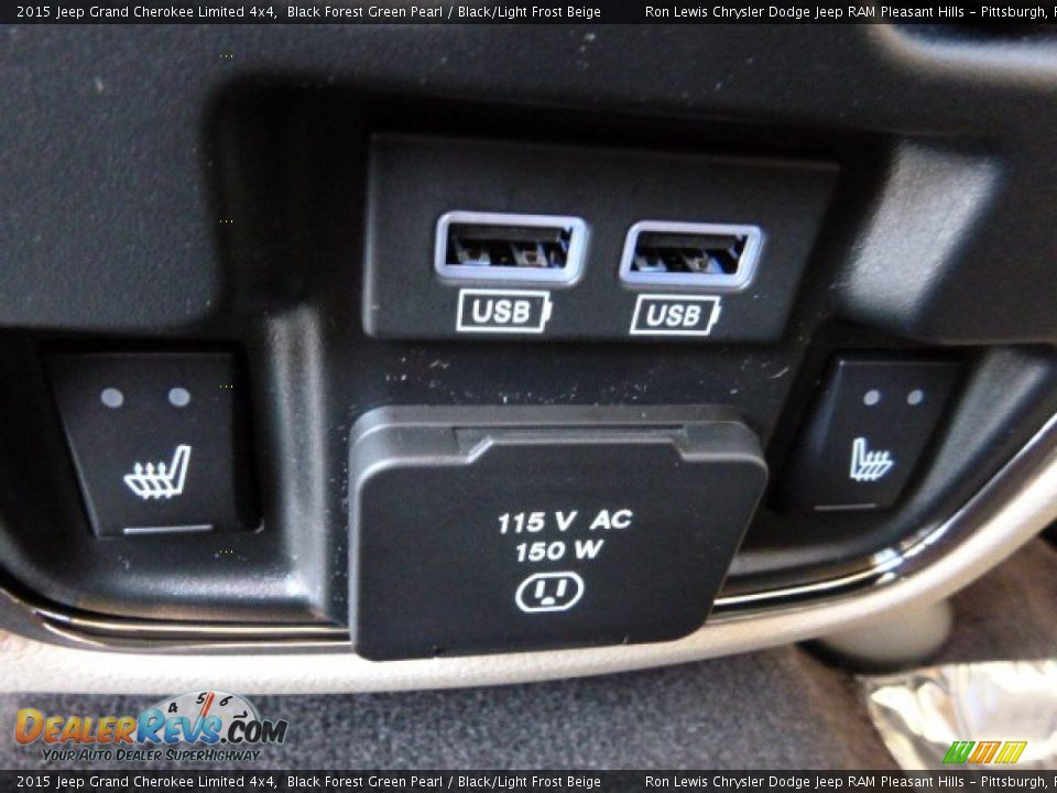 2015 Jeep Grand Cherokee Limited 4x4 Black Forest Green Pearl / Black/Light Frost Beige Photo #10