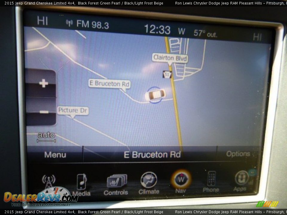 2015 Jeep Grand Cherokee Limited 4x4 Black Forest Green Pearl / Black/Light Frost Beige Photo #16
