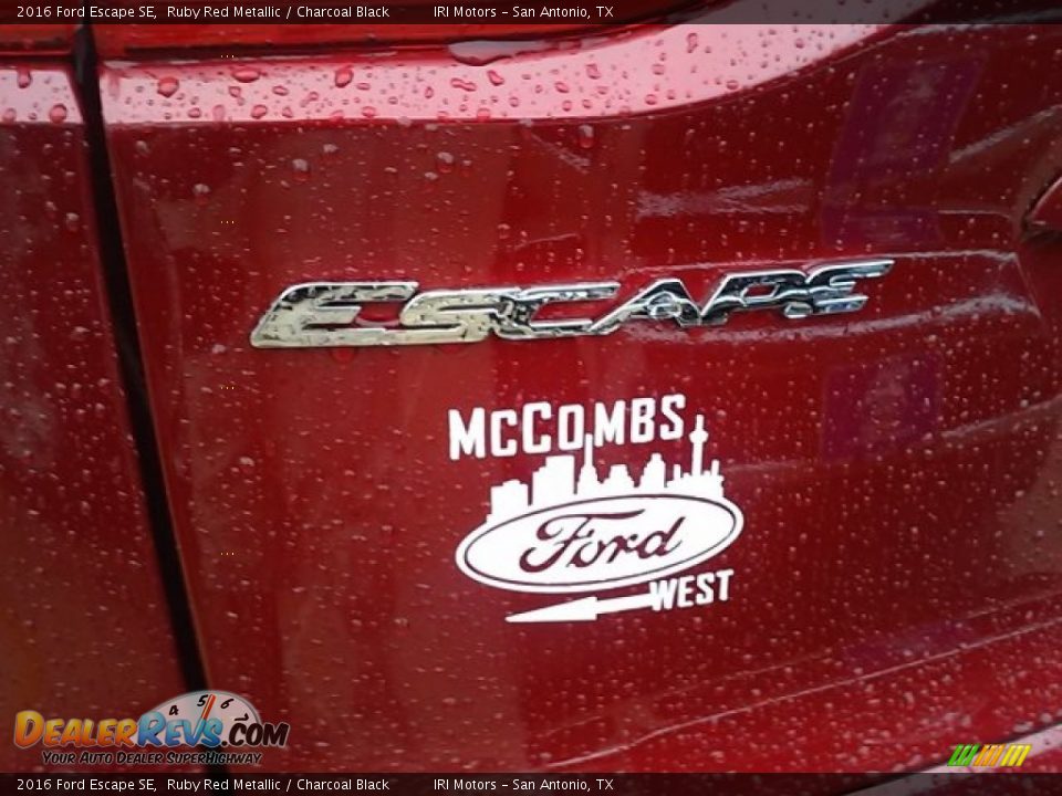 2016 Ford Escape SE Ruby Red Metallic / Charcoal Black Photo #6