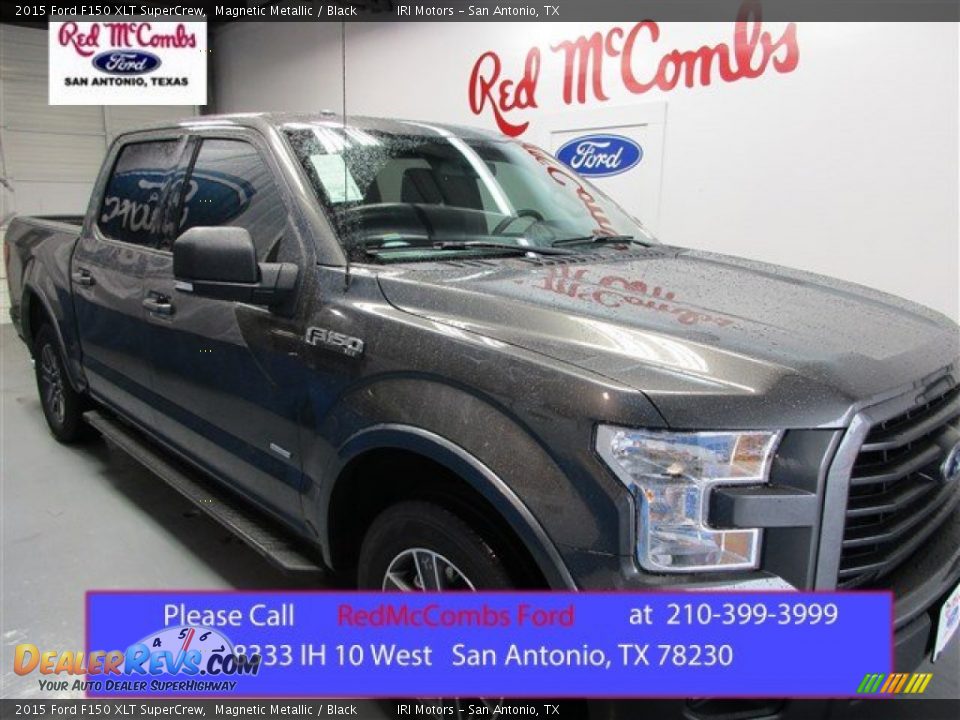 2015 Ford F150 XLT SuperCrew Magnetic Metallic / Black Photo #1