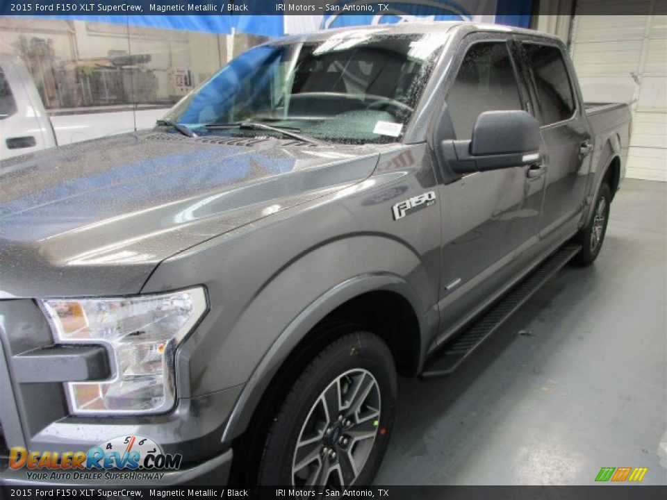 2015 Ford F150 XLT SuperCrew Magnetic Metallic / Black Photo #3