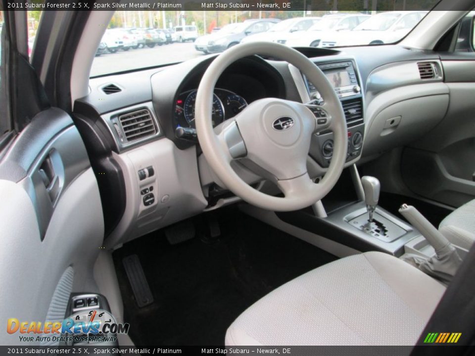 2011 Subaru Forester 2.5 X Spark Silver Metallic / Platinum Photo #11