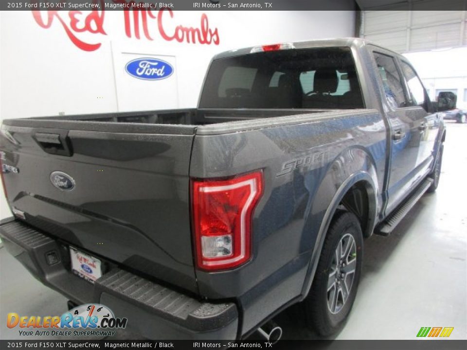 2015 Ford F150 XLT SuperCrew Magnetic Metallic / Black Photo #8