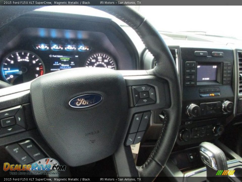 2015 Ford F150 XLT SuperCrew Magnetic Metallic / Black Photo #22