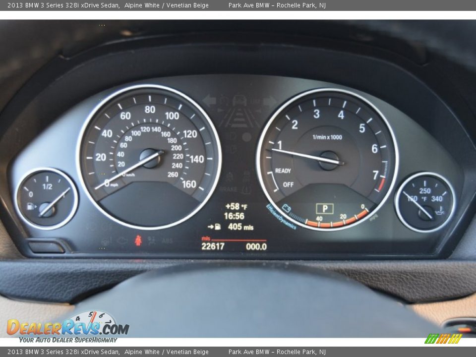 2013 BMW 3 Series 328i xDrive Sedan Alpine White / Venetian Beige Photo #21