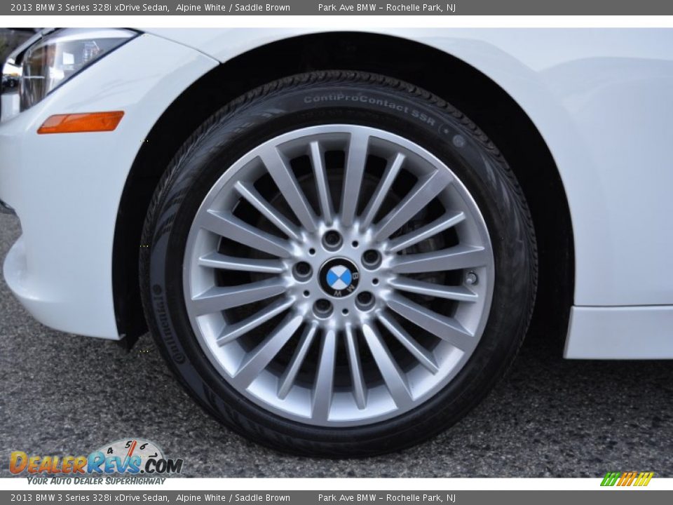 2013 BMW 3 Series 328i xDrive Sedan Alpine White / Saddle Brown Photo #33