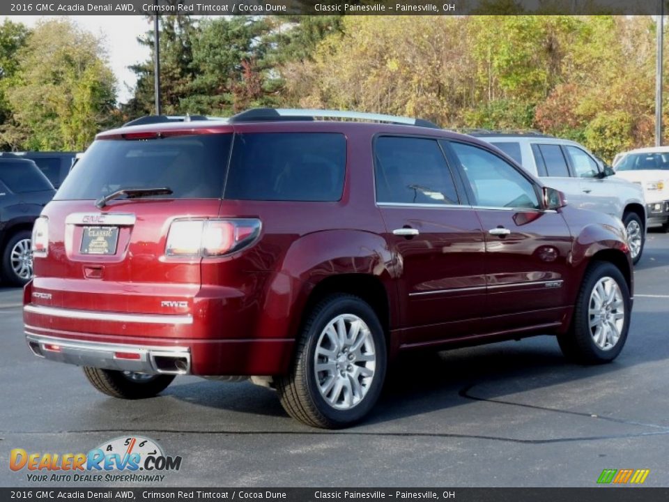 2016 GMC Acadia Denali AWD Crimson Red Tintcoat / Cocoa Dune Photo #2