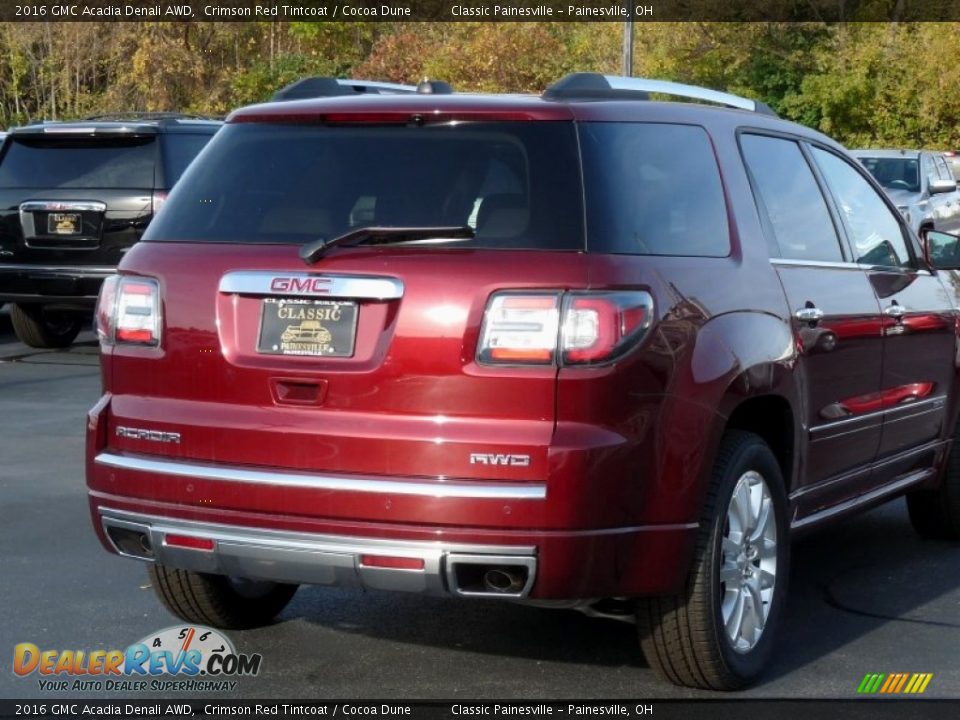 2016 GMC Acadia Denali AWD Crimson Red Tintcoat / Cocoa Dune Photo #3
